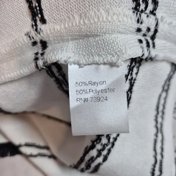 Ming Wang Women's Size XS Striped Blazer Jacket Black White ¾ Sleeve (42) - Picture 11 of 15